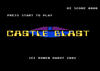 Castle Blast title screen for Atari 5200
